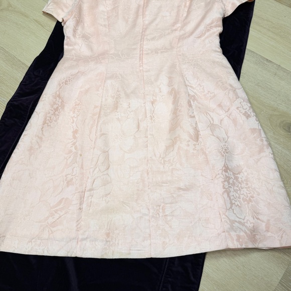 Talbots pastel pink short sleeves feminine brocade mini dress Plus size 18 - Picture 9 of 16